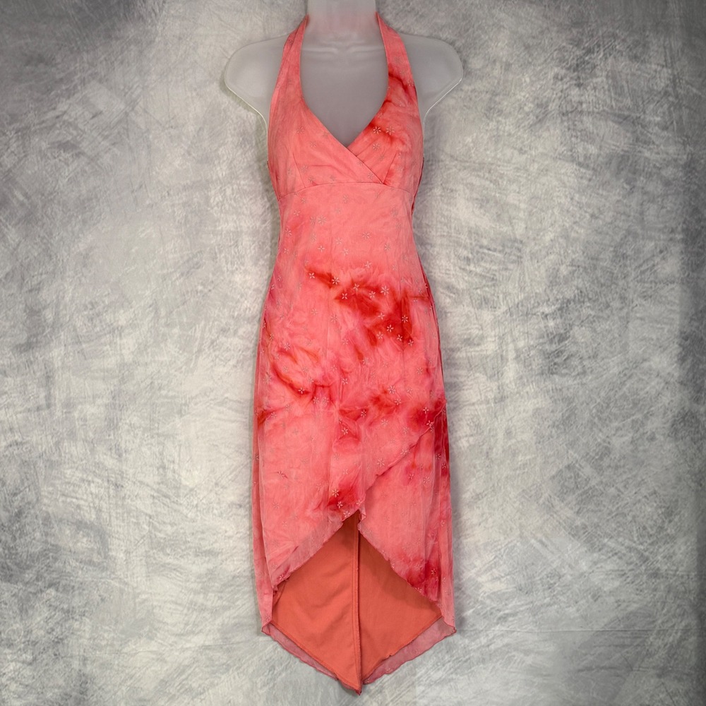 Vtg Y2k babydoll Dress Womens Sz S Pink Fairy Grunge‎ Prom Whimsigoth glitter